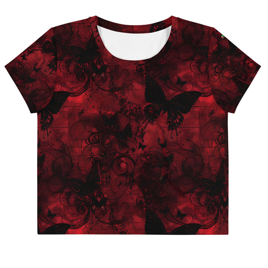 Bloodie Butterflies Crop Tee